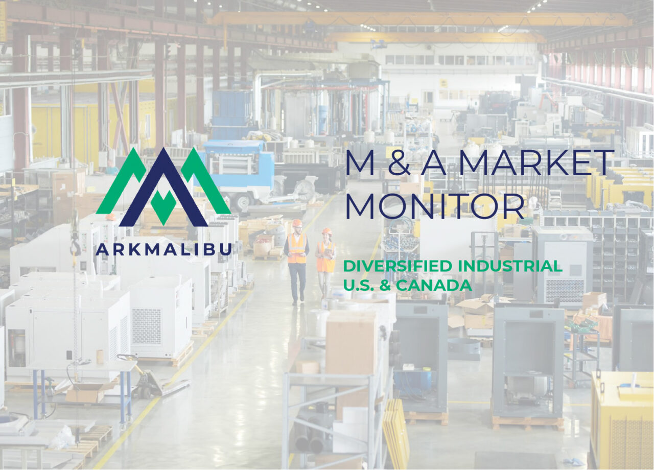 Market Monitor Cover for Diversified Industrial. Faded Image of an industrial warehouse in the background