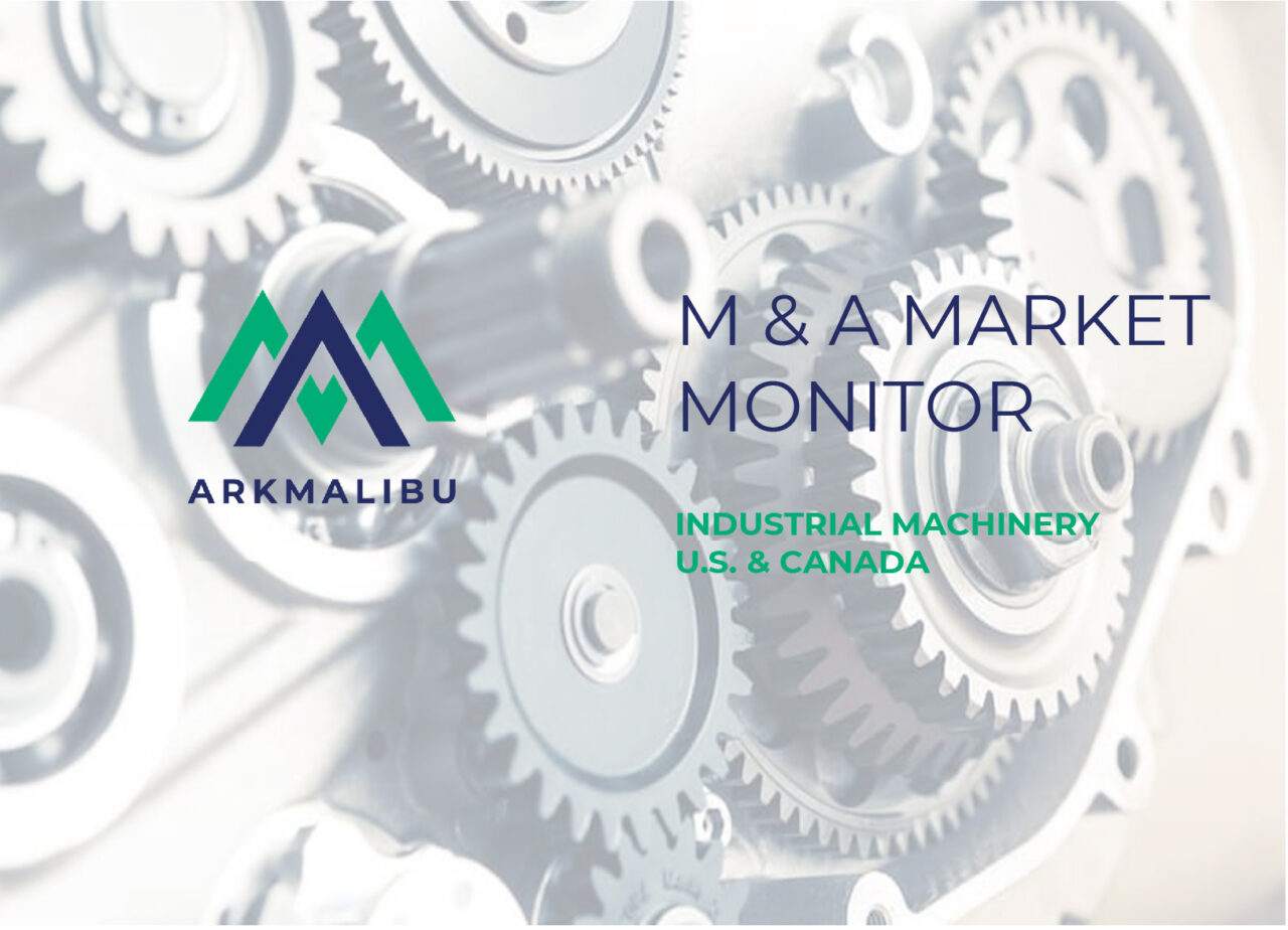 Market Monitor Cover for Industrial Machinery. Faded Image of a gears in the background