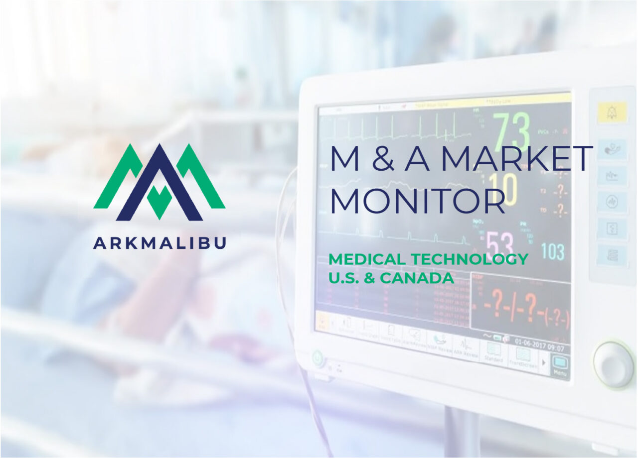 Market Monitor Cover for Medical Technology. Faded Image of a vitals monitor in the background